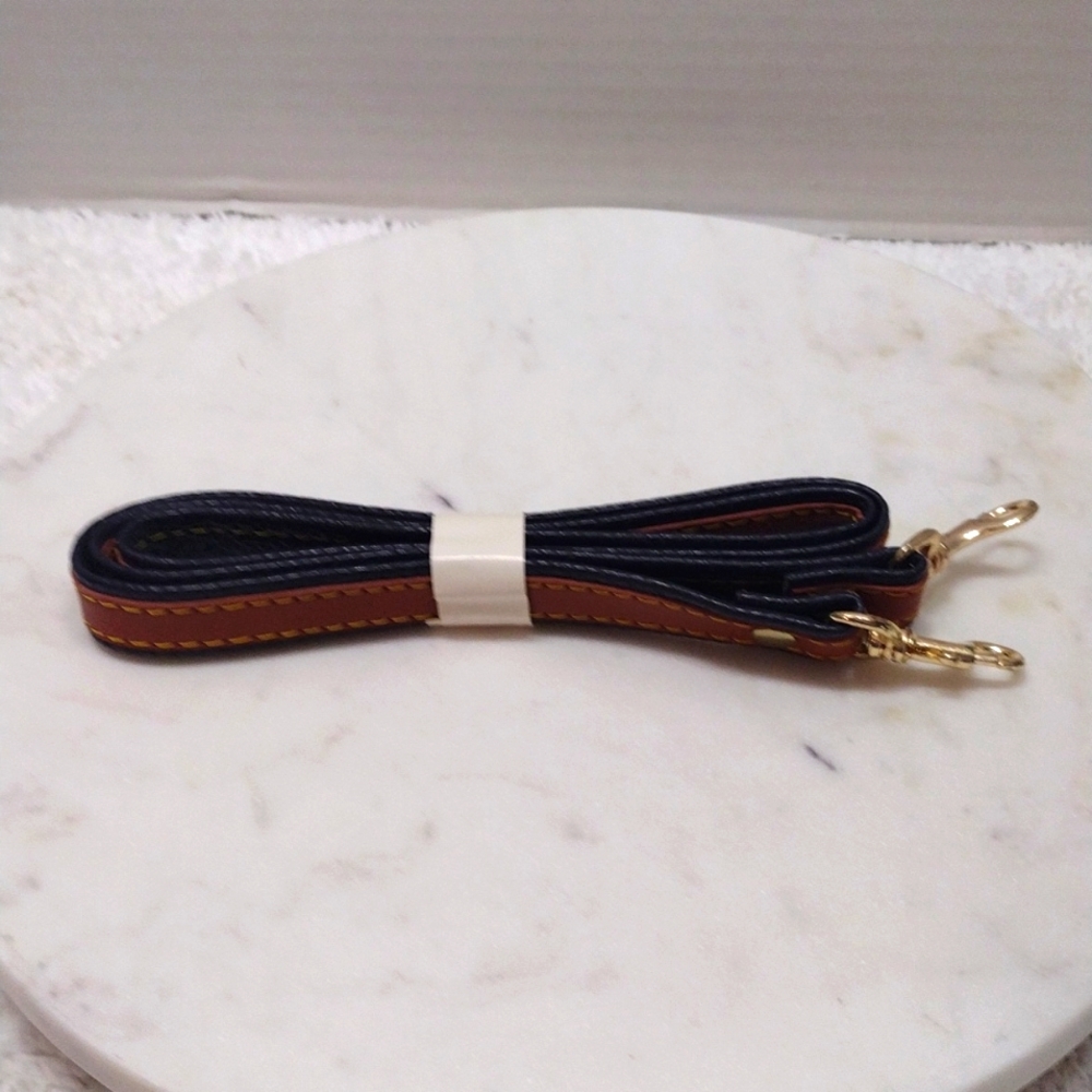 Brown Black Strap Purse 46" Long x 3/4" Wide #135-28
